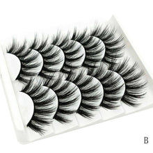 Load image into Gallery viewer, 5 Pairs 3D Mink Hair Natural Crisscross Thick False Eyelashes Long Messy Makeup Fake Eye Lashes Extension Tapered Make Up Tools