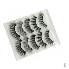 Load image into Gallery viewer, 5 Pairs 3D Mink Hair Natural Crisscross Thick False Eyelashes Long Messy Makeup Fake Eye Lashes Extension Tapered Make Up Tools