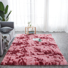 Load image into Gallery viewer, RULDGEE Beautiful Shaggy Alfombra Tie Dye Carpet Plush Silky Rugs Kids Room Floor Fluffy Mats Faux Fur Area Rug Living Room Mats