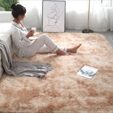 Load image into Gallery viewer, RULDGEE Shaggy Tie Dye Carpet Printed Alfombra Plush Floor Fluffy Mats Kids Room Faux Fur Area Rug Living Room Mats Silky Rugs