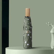 Load image into Gallery viewer, YADA brand High Quality Folding black Dot Umbrellas Charms Rain uv Round point Umbrella For Womens Windproof Umbrellas YS200056