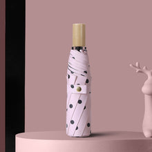 Load image into Gallery viewer, YADA brand High Quality Folding black Dot Umbrellas Charms Rain uv Round point Umbrella For Womens Windproof Umbrellas YS200056