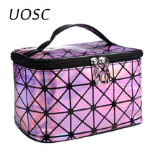 Load image into Gallery viewer, UOSC Multifunctional Cosmetic Bag Women Leather Travel Make Up Necessaries Organizer Zipper Makeup Case Pouch Toiletry Kit Bags