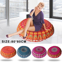 Load image into Gallery viewer, Ouneed Large 80*80cm Mandala Floor Pillows Bohemian Meditation Cushion Cover Round Pouf Retro Boho Tapestry Cover Cases 1PC