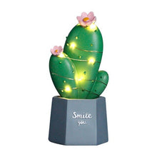 Load image into Gallery viewer, Ins Cactus LED Table Lamp Pink Cute Girl Heart Dream Star Lamp Small Creative Night Light Bedroom Decoration Children's Gift