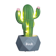 Load image into Gallery viewer, Ins Cactus LED Table Lamp Pink Cute Girl Heart Dream Star Lamp Small Creative Night Light Bedroom Decoration Children's Gift