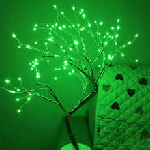 Load image into Gallery viewer, LED Copper Wire Tree Shape Night Light Battery USB Firefly Tree Lamp Firework Touch Switch Control Table Lamp Home Decor