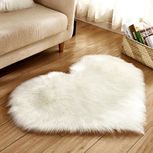 Load image into Gallery viewer, Shaggy Carpet Wool Faux Fluffy Mats Artificial Sheepskin Hairy Mat Love Heart Rugs NO Lint Carpet For Living Room 30x30/40x50cm
