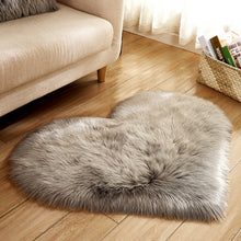 Load image into Gallery viewer, Shaggy Carpet Wool Faux Fluffy Mats Artificial Sheepskin Hairy Mat Love Heart Rugs NO Lint Carpet For Living Room 30x30/40x50cm