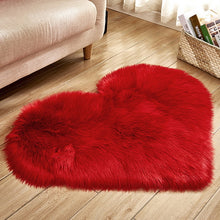 Load image into Gallery viewer, Shaggy Carpet Wool Faux Fluffy Mats Artificial Sheepskin Hairy Mat Love Heart Rugs NO Lint Carpet For Living Room 30x30/40x50cm