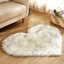 Load image into Gallery viewer, Shaggy Carpet Wool Faux Fluffy Mats Artificial Sheepskin Hairy Mat Love Heart Rugs NO Lint Carpet For Living Room 30x30/40x50cm