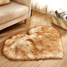 Load image into Gallery viewer, Shaggy Carpet Wool Faux Fluffy Mats Artificial Sheepskin Hairy Mat Love Heart Rugs NO Lint Carpet For Living Room 30x30/40x50cm