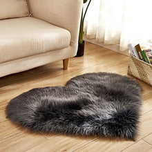 Load image into Gallery viewer, Shaggy Carpet Wool Faux Fluffy Mats Artificial Sheepskin Hairy Mat Love Heart Rugs NO Lint Carpet For Living Room 30x30/40x50cm