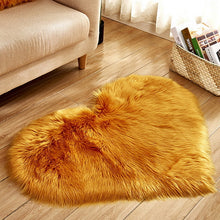 Load image into Gallery viewer, Shaggy Carpet Wool Faux Fluffy Mats Artificial Sheepskin Hairy Mat Love Heart Rugs NO Lint Carpet For Living Room 30x30/40x50cm
