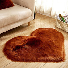 Load image into Gallery viewer, Shaggy Carpet Wool Faux Fluffy Mats Artificial Sheepskin Hairy Mat Love Heart Rugs NO Lint Carpet For Living Room 30x30/40x50cm