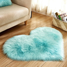 Load image into Gallery viewer, Shaggy Carpet Wool Faux Fluffy Mats Artificial Sheepskin Hairy Mat Love Heart Rugs NO Lint Carpet For Living Room 30x30/40x50cm