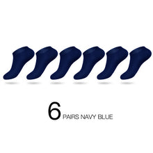 Load image into Gallery viewer, HSS Brand 100% Cotton Men Socks Summer Thin Breathable Socks High Quality No Show Boat Socks Black Short For Students 6Pairs/lot