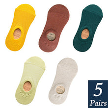 Load image into Gallery viewer, Women's Cotton Invisible No show Socks non-slip Summer Candy Solid Color Silicone Short Socks Fashion Cute Thin Ankle Boat Socks