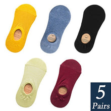 Load image into Gallery viewer, Women's Cotton Invisible No show Socks non-slip Summer Candy Solid Color Silicone Short Socks Fashion Cute Thin Ankle Boat Socks