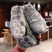 Load image into Gallery viewer, Rabbit Fur Case for Samsung galaxy J4 Plus 2018 J6 J5 J7 J2 Prime S10 S10E S10 Plus Lite Note 8 9 S8 S9 S7 S6 edge Bunny Case