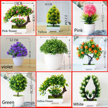 Load image into Gallery viewer, Multi Style Artificial Plants Bonsai Small Tree Pot Plants Fake Flowers Potted Ornaments for Home Decoration Hotel Garden Decor