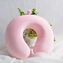 Load image into Gallery viewer, Memory foam u-shaped pillow Slow rebound Neck pillow Nap Airplane pillow travel Cartoon memory u-shaped headrest long trip