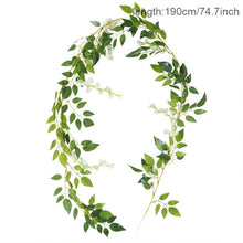 Load image into Gallery viewer, Silk Artificial Rose Vine Hanging Flowers For Wall Decoration Rattan Fake Plants Leaves Garland Romantic Wedding Home Decoration