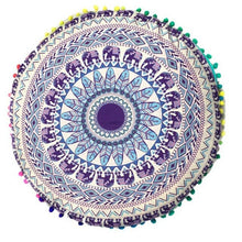 Load image into Gallery viewer, 43*43CM Round Indian Mandala Pattern Pillowcase Bohemian Cushion Cover Boho Floor Cushion Pillows Cover Case