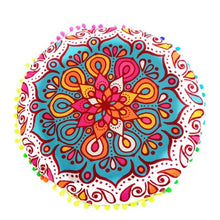 Load image into Gallery viewer, 43*43CM Round Indian Mandala Pattern Pillowcase Bohemian Cushion Cover Boho Floor Cushion Pillows Cover Case