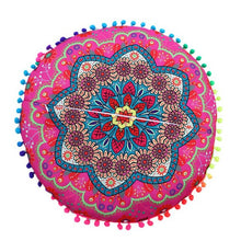 Load image into Gallery viewer, 43*43CM Round Indian Mandala Pattern Pillowcase Bohemian Cushion Cover Boho Floor Cushion Pillows Cover Case