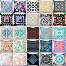 Load image into Gallery viewer, Hot sale square pillow case mandala flowers Creative design many patterns pattern case pillow cover 45*45cm
