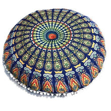 Load image into Gallery viewer, Indian Mandala Pillows Round Bohemian Home Pillows Cover Case Decorative Pillows For Home Living Seat Cover Home Textile