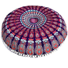 Load image into Gallery viewer, Indian Mandala Pillows Round Bohemian Home Pillows Cover Case Decorative Pillows For Home Living Seat Cover Home Textile