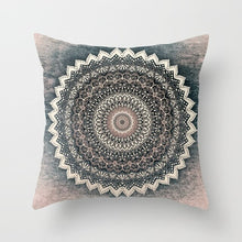 Load image into Gallery viewer, 45*45CM pillow case Ethnic wind mandala peach leather printed pillowcase Square decorative pillowcase