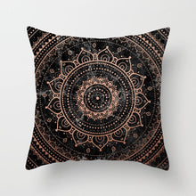 Load image into Gallery viewer, 45*45CM pillow case Ethnic wind mandala peach leather printed pillowcase Square decorative pillowcase