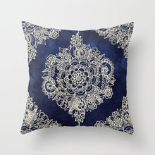 Load image into Gallery viewer, 45*45CM pillow case Ethnic wind mandala peach leather printed pillowcase Square decorative pillowcase