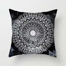 Load image into Gallery viewer, 45*45CM pillow case Ethnic wind mandala peach leather printed pillowcase Square decorative pillowcase