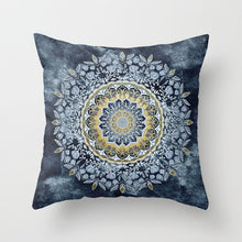 Load image into Gallery viewer, 45*45CM pillow case Ethnic wind mandala peach leather printed pillowcase Square decorative pillowcase