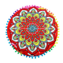 Load image into Gallery viewer, 43*43CM Indian Mandala Floor Pillows Round Bohemian Cushion Pillows Cover Case Cushions Textile Pillowcase New 2019