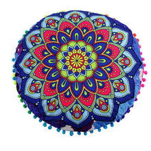 Load image into Gallery viewer, 43*43CM Indian Mandala Floor Pillows Round Bohemian Cushion Pillows Cover Case Cushions Textile Pillowcase New 2019