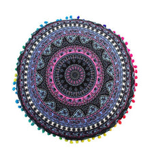 Load image into Gallery viewer, 43*43CM Indian Mandala Floor Pillows Round Bohemian Cushion Pillows Cover Case Cushions Textile Pillowcase New 2019