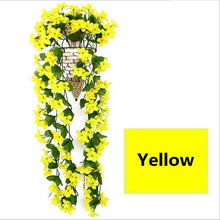 Load image into Gallery viewer, Violet Artificial Ivy Leaf Garland Fake Foliage Hanging Flowers Vine Plant Home Garden Decoration Wall Indoor Outdoor Wedding