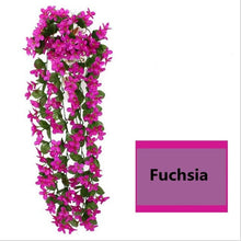 Load image into Gallery viewer, Violet Artificial Ivy Leaf Garland Fake Foliage Hanging Flowers Vine Plant Home Garden Decoration Wall Indoor Outdoor Wedding