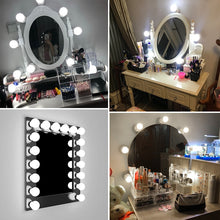 Load image into Gallery viewer, Wall Lamp LED Makeup Mirror Vanity Hollywood Style Led Light Bulbs 16W Led Lamp Touch Switch USB Cosmetic Lighted Dressing table