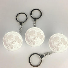 Load image into Gallery viewer, Portable Moon Light 3D Printing Keychain LED Night Lamp Backpack Decor Charming Gifts Bag Backpack Decor Night Light