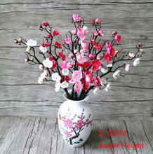 Load image into Gallery viewer, 3pcs Artificial Flowers Cherry Blossom Bridal Decor Flowers Bouquet Silk Fake Flowers Decoration Wedding Decorative DIY