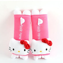 Load image into Gallery viewer, Yi KA 2pcs cute Cartoon Car Sefety Seat Belt cover Child isofix Seat belt Shoulder Pad Protection Plush Padding Auto Accessories