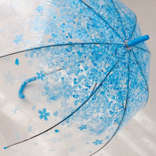 Load image into Gallery viewer, SAFEBET Sakura Transparent Umbrella Semi Automatic Kids Umbrellas Apollo Cute Umbrella Long Handle Rain Umbrellas For Girl