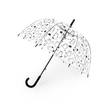 Load image into Gallery viewer, SAFEBET Sakura Transparent Umbrella Semi Automatic Kids Umbrellas Apollo Cute Umbrella Long Handle Rain Umbrellas For Girl