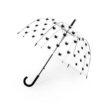 Load image into Gallery viewer, SAFEBET Sakura Transparent Umbrella Semi Automatic Kids Umbrellas Apollo Cute Umbrella Long Handle Rain Umbrellas For Girl